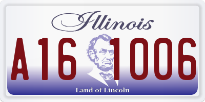 IL license plate A161006