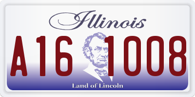 IL license plate A161008