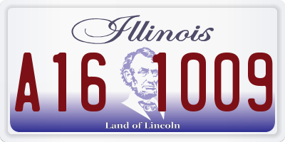 IL license plate A161009