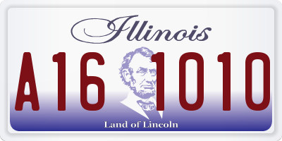 IL license plate A161010