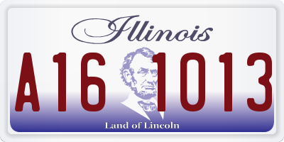 IL license plate A161013