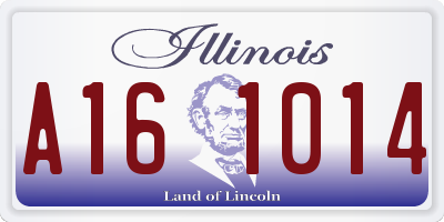 IL license plate A161014