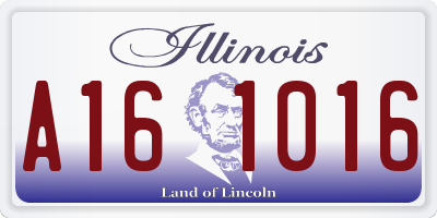 IL license plate A161016