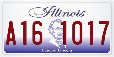 IL license plate A161017