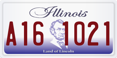 IL license plate A161021