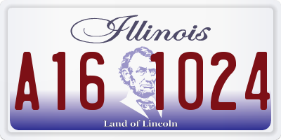 IL license plate A161024