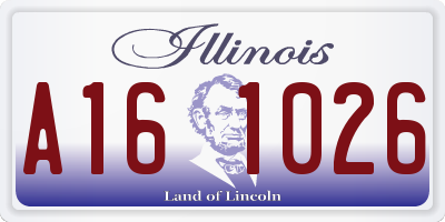 IL license plate A161026