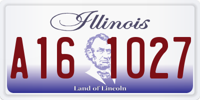 IL license plate A161027