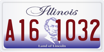 IL license plate A161032