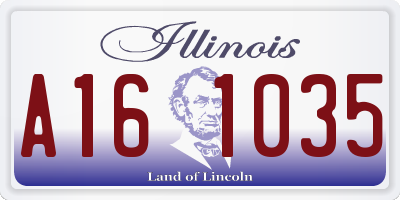 IL license plate A161035