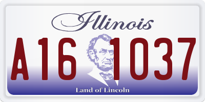 IL license plate A161037