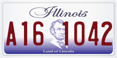 IL license plate A161042