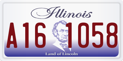 IL license plate A161058
