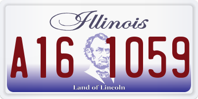 IL license plate A161059