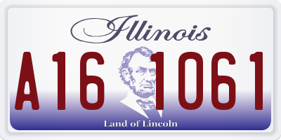 IL license plate A161061