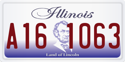 IL license plate A161063