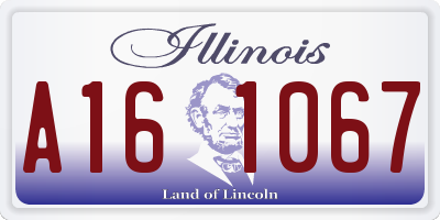 IL license plate A161067