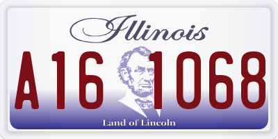 IL license plate A161068