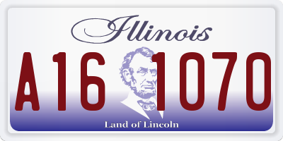 IL license plate A161070