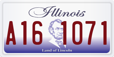 IL license plate A161071