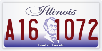 IL license plate A161072