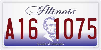 IL license plate A161075