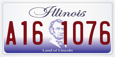 IL license plate A161076
