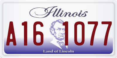 IL license plate A161077