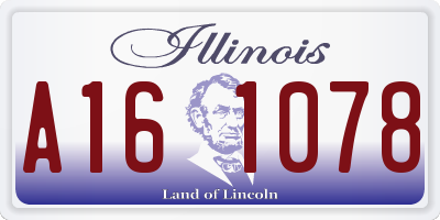 IL license plate A161078