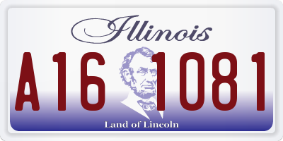 IL license plate A161081