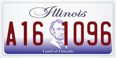 IL license plate A161096