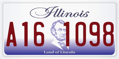 IL license plate A161098