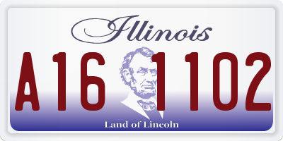 IL license plate A161102