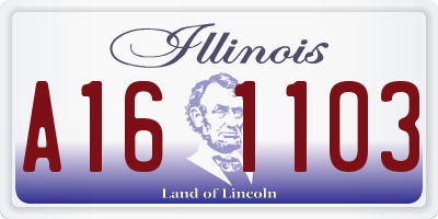 IL license plate A161103