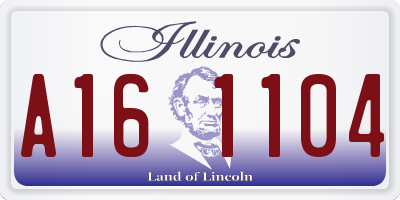 IL license plate A161104