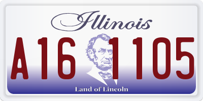 IL license plate A161105
