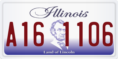 IL license plate A161106