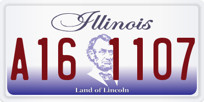 IL license plate A161107