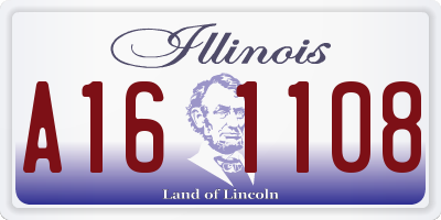 IL license plate A161108