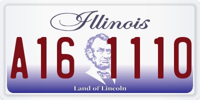 IL license plate A161110