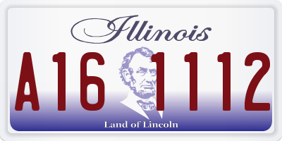 IL license plate A161112