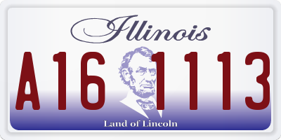 IL license plate A161113
