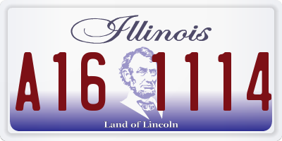 IL license plate A161114