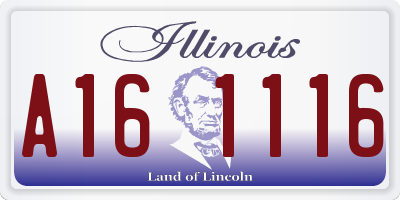 IL license plate A161116