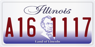 IL license plate A161117