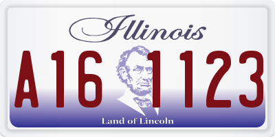 IL license plate A161123