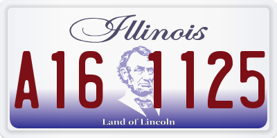 IL license plate A161125