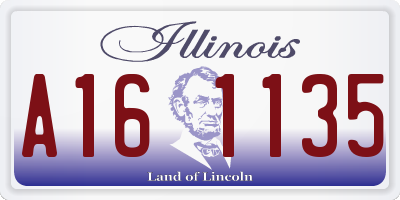 IL license plate A161135