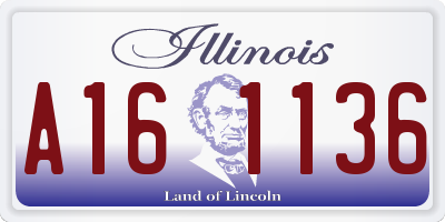 IL license plate A161136