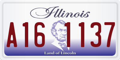 IL license plate A161137